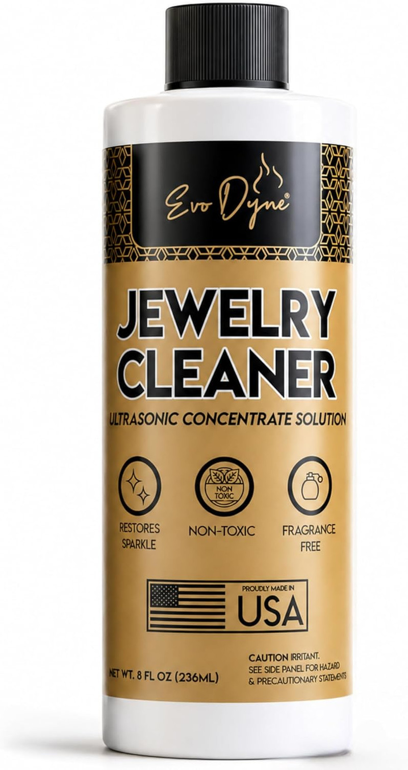 Evo Dyne Ultrasonic Jewelry Cleaner Solution 8 Oz Concentrated Formula | Ultraso