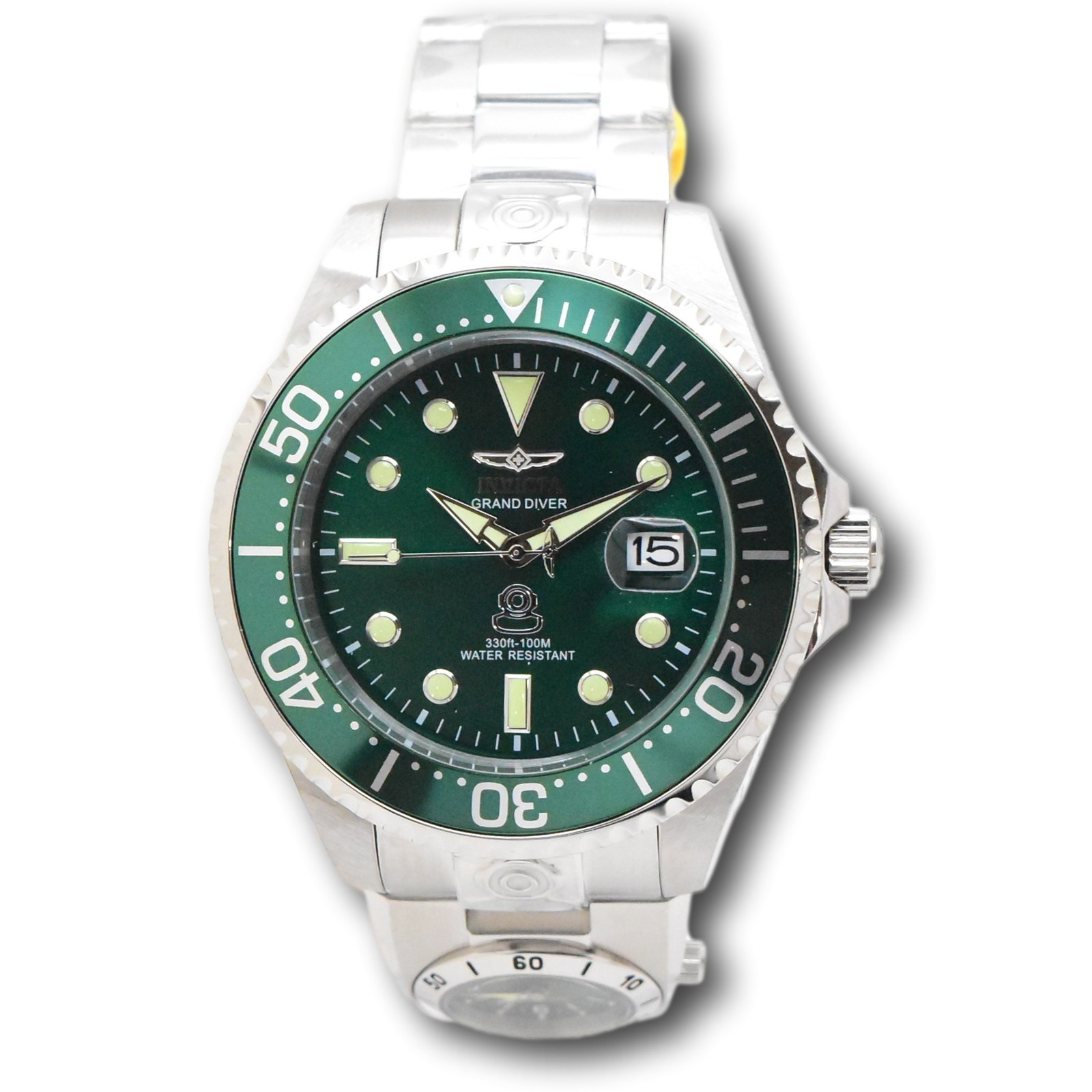 Invicta Emerald Royale – 47mm Grand Diver Automatic Dual Time Watch 45811