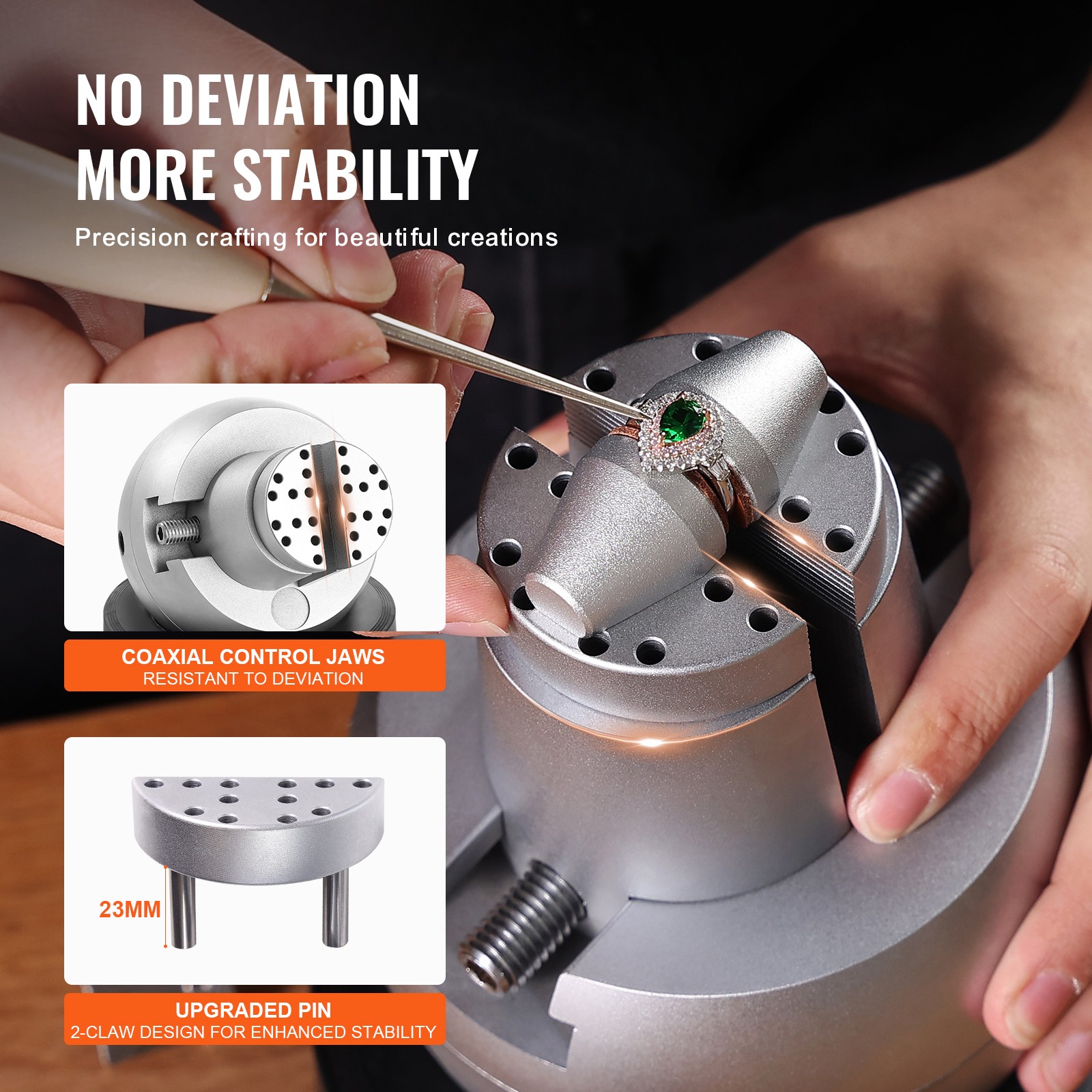 VEVOR Ball Vise 5″ Engraving Setting Tool 360° Rotation Engraving Block Vise