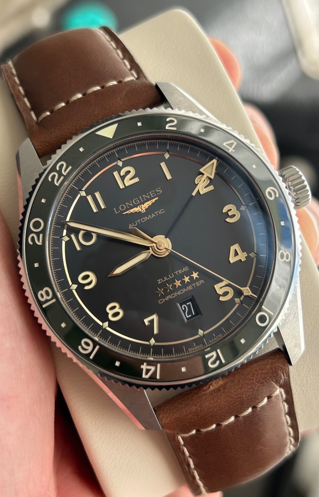 Longines Spirit Zulu Time GMT Anthracite Men’s Watch – L3.812.4.63.2