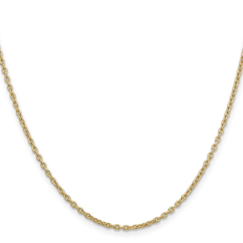 14K 30 inch 2mm Round Open Link Cable Chain Necklace