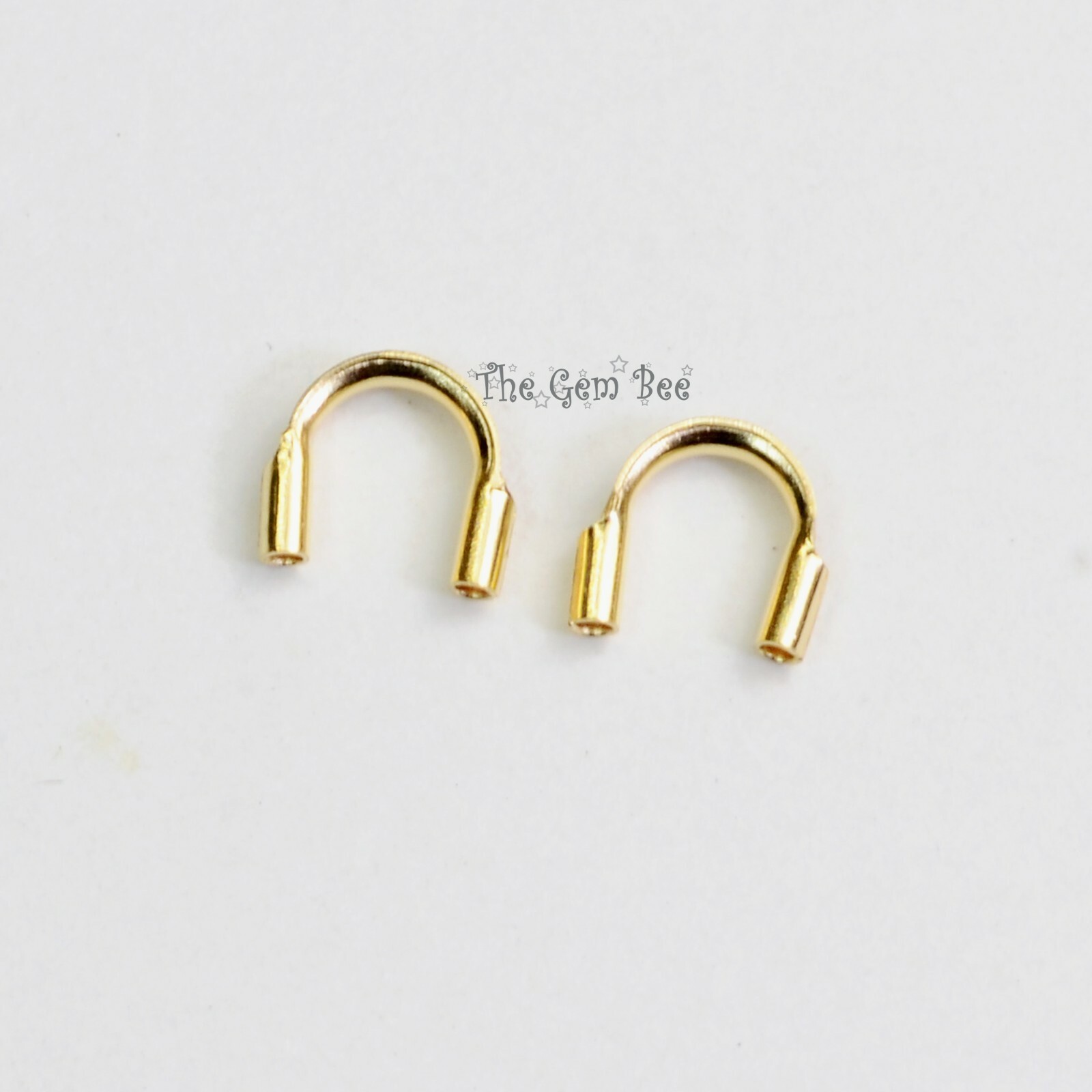 14K Solid Yellow Gold Wire Guard Cord Cover Protector Stringing Finding 0.6mm