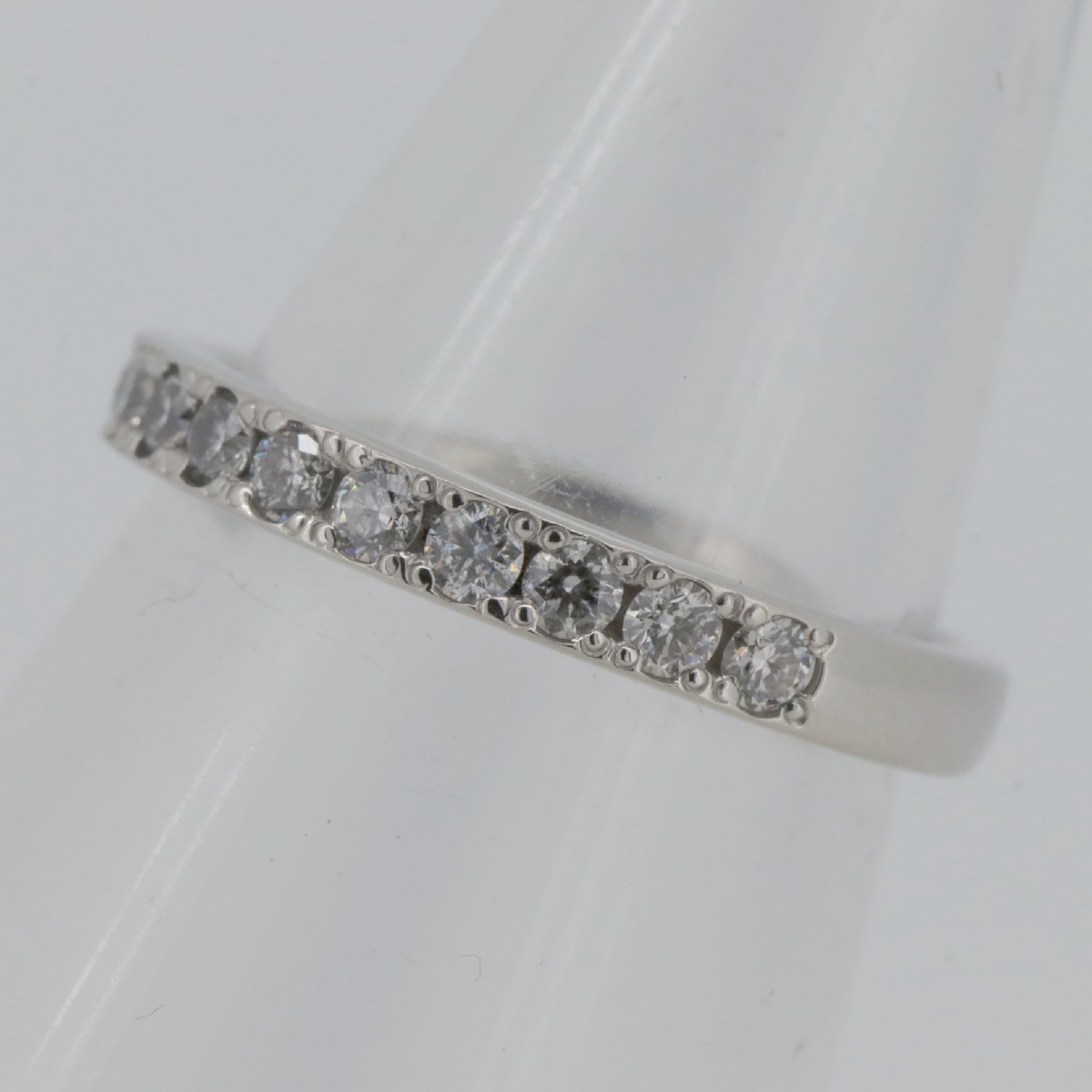 Ginza Diamond Shiraishi Half Eternity Diamond Ring US Size 3.75 0.286ct Platinum