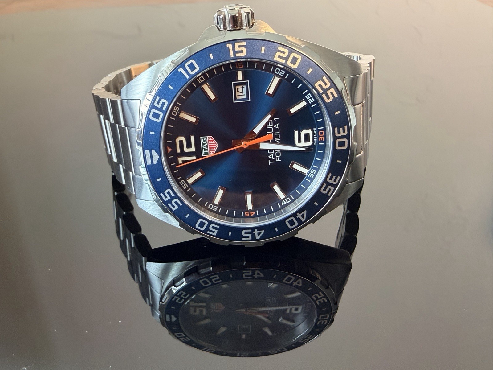 TAG Heuer Formula 1 Quartz Blue Sunburst Dial 43mm 200m Date Sapphire w/ Box