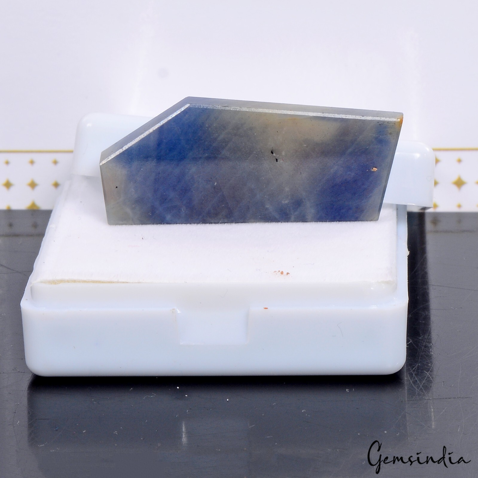 46.44 Cts GTL Certified Rare Untreated Blue Gray Sapphire Uncut Rough Loose Gem