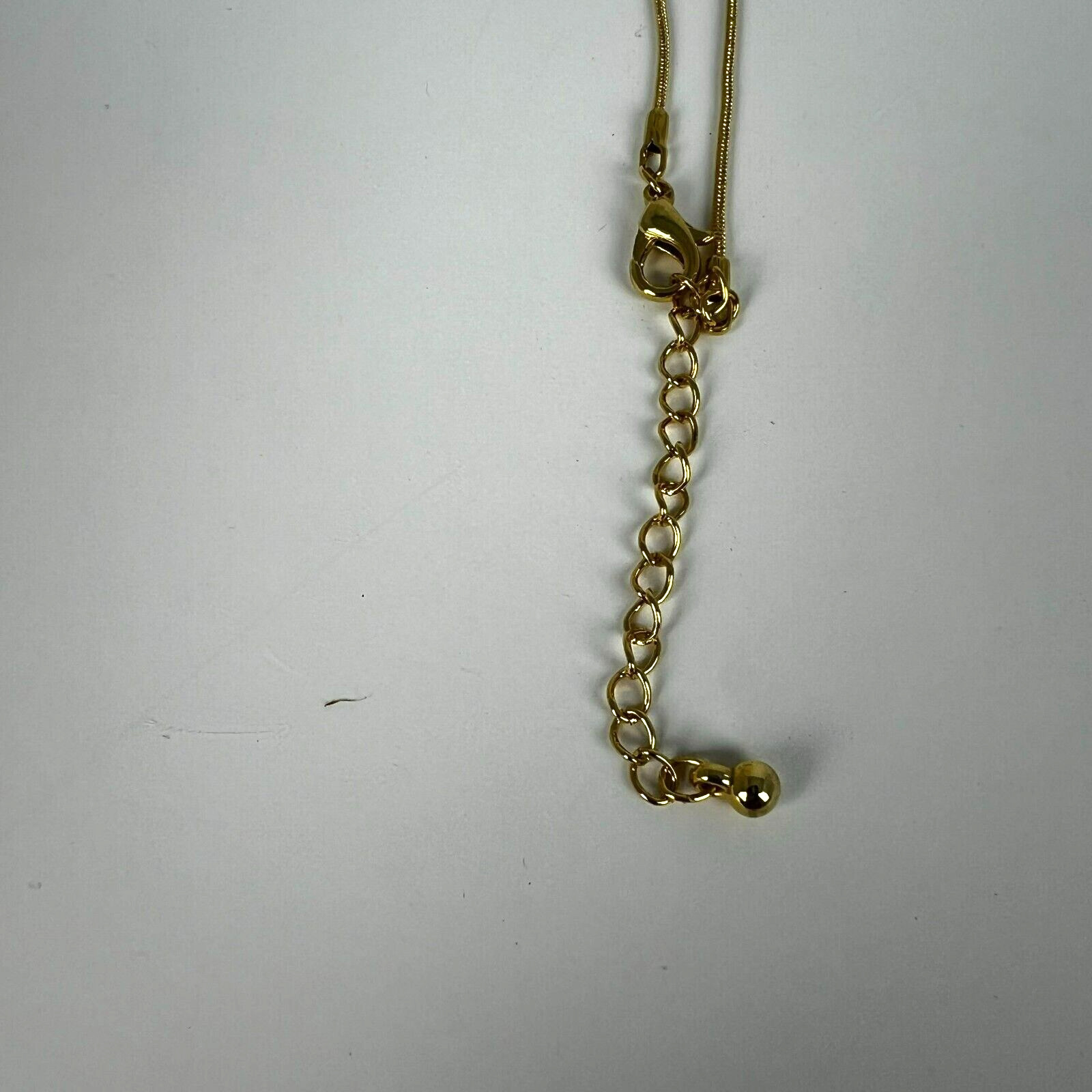 Lure Bijoux Necklace 14kt Gold Overlay 18in Snake Chain with Extender NEW