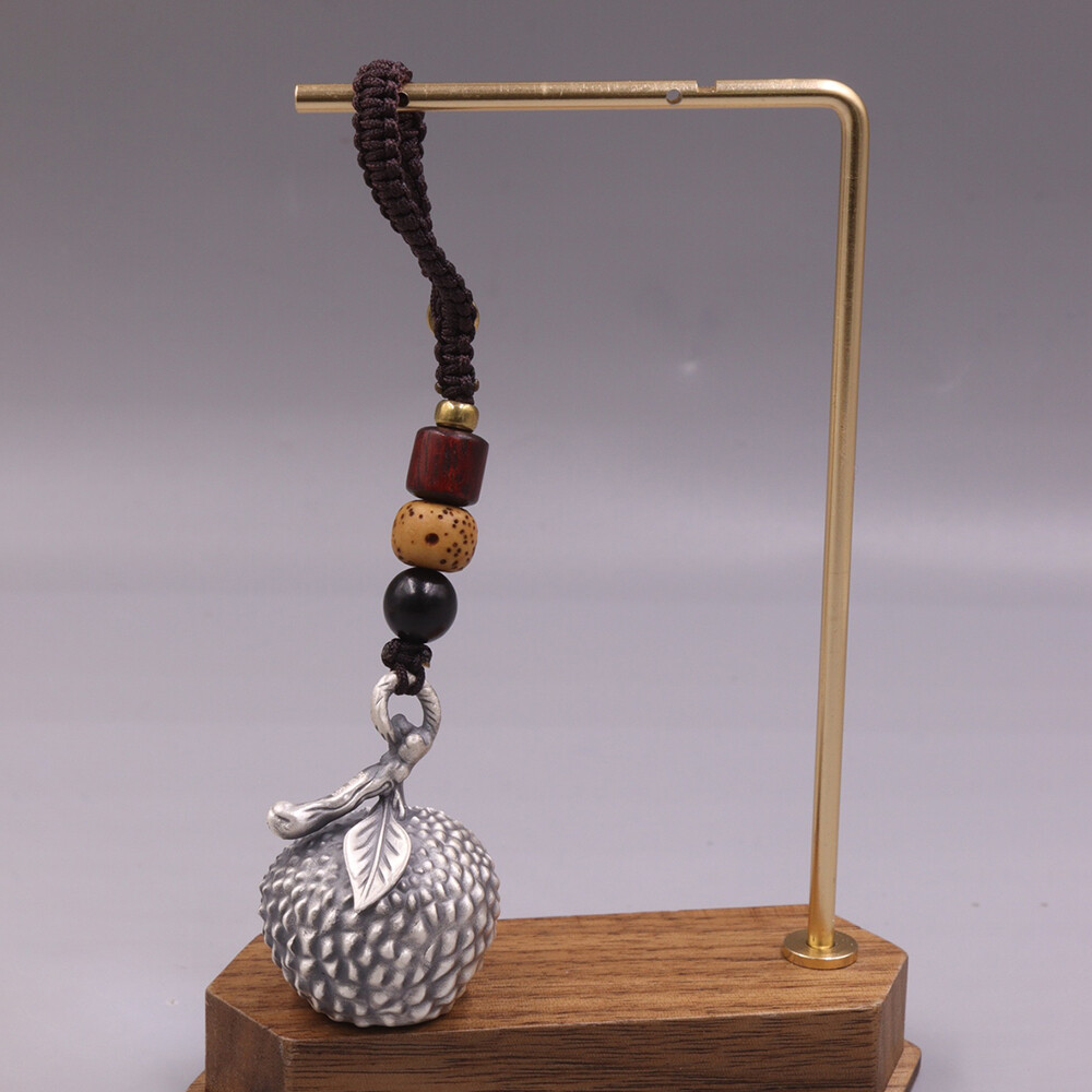 Pure S999 Fine Silver 999 Handmade Lucky Cherry Pot Pendant 25-26g 37*27mm