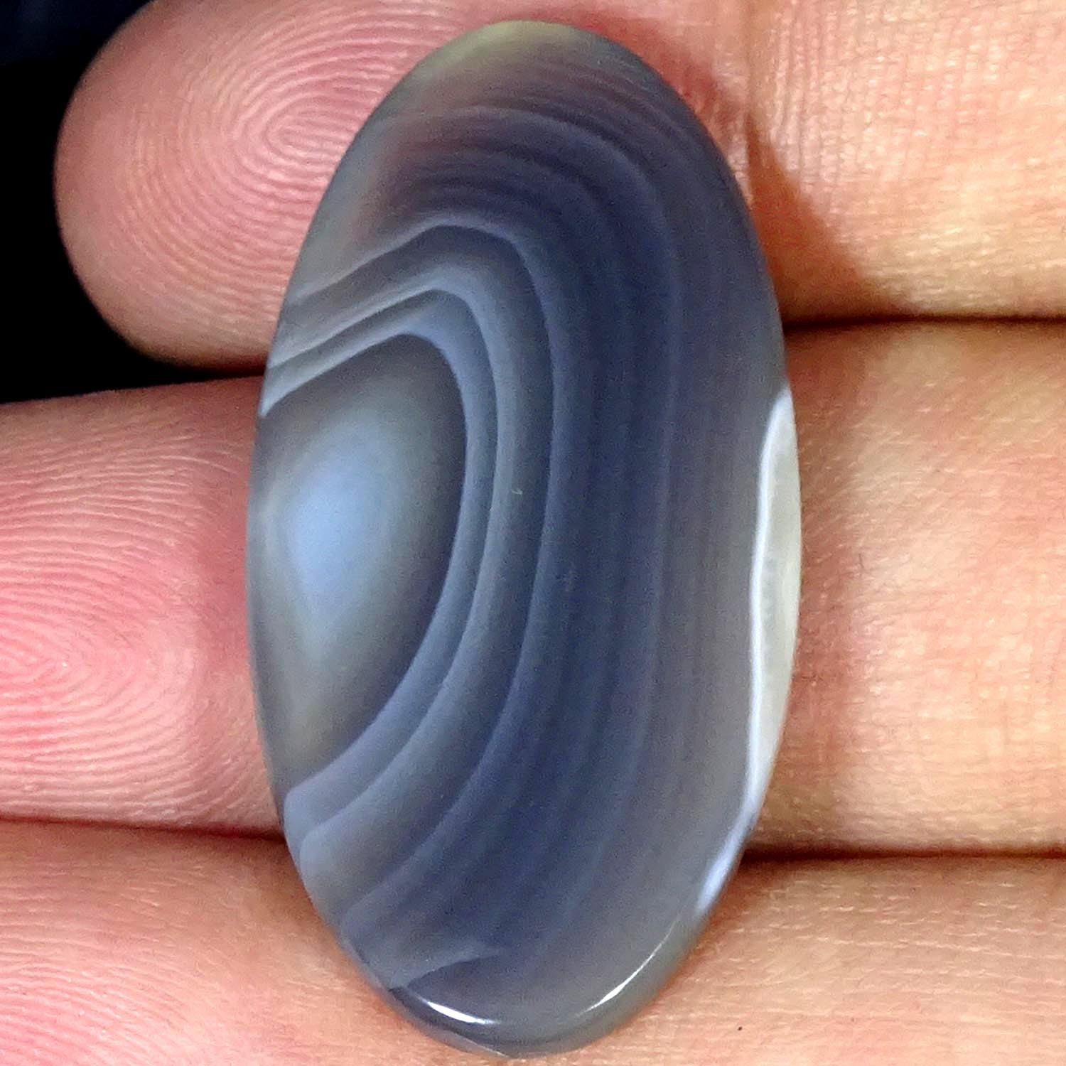 25.60Cts RARE Natural Botswana Agate Oval Cabochon Gemstone 17X35X5MM