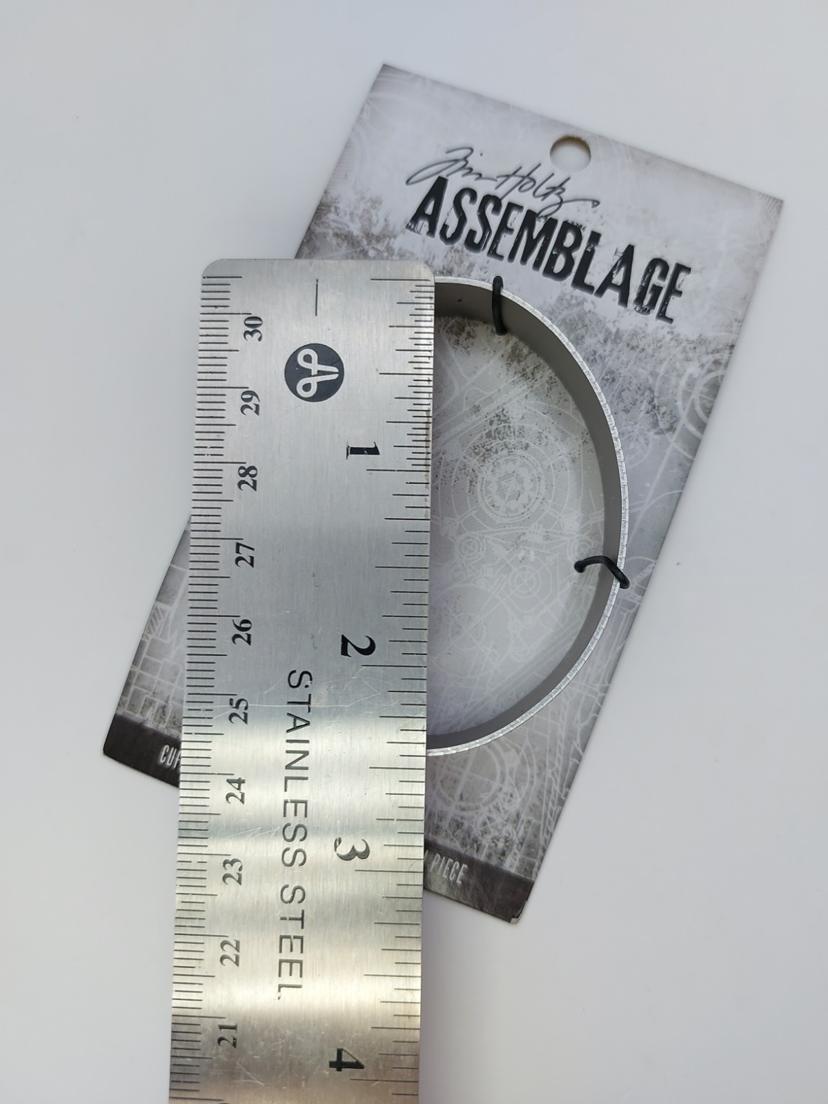 Tim Holtz Idea-Ology Assemblage Ruler Cuff Bracelet Antique Silver THA20106 New