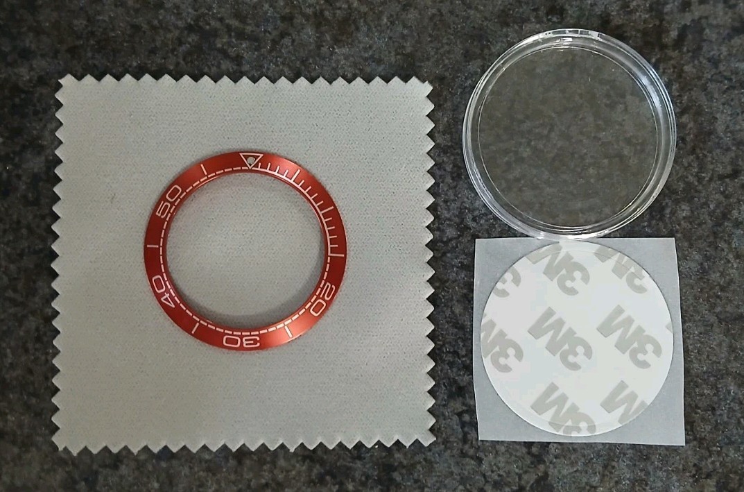 41.5mm Red bezel insert For Omega Seamaster Planet Ocean Seiko Mod Aluminium