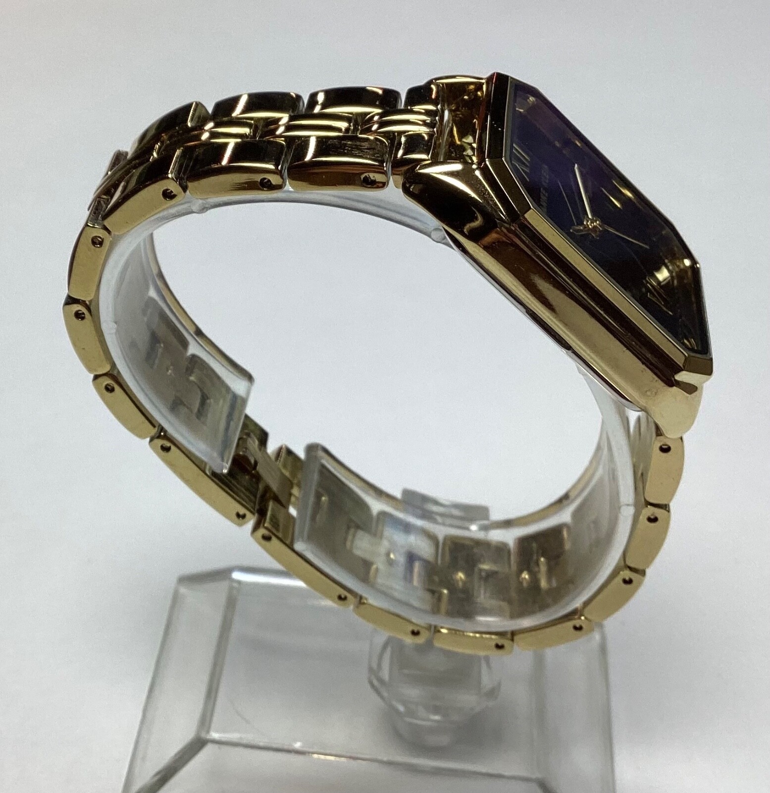 Anne Klein Womens Watch Gold Black Octagon Bezel WR 100 Feet New Battery