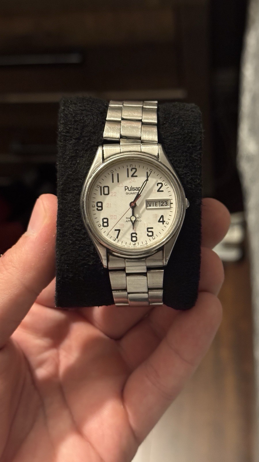 Pulsar Y148-7009 Quartz Men’s Day/Date Wristwatch White Dial
