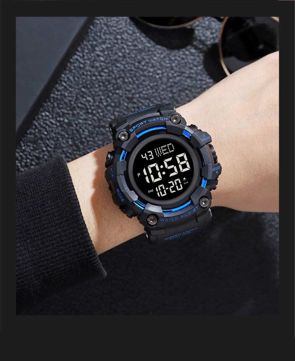 SKMEI Sport Watches Men Outdoor Digital Watch LED Alarm Stopwatch Boy Wristwatch