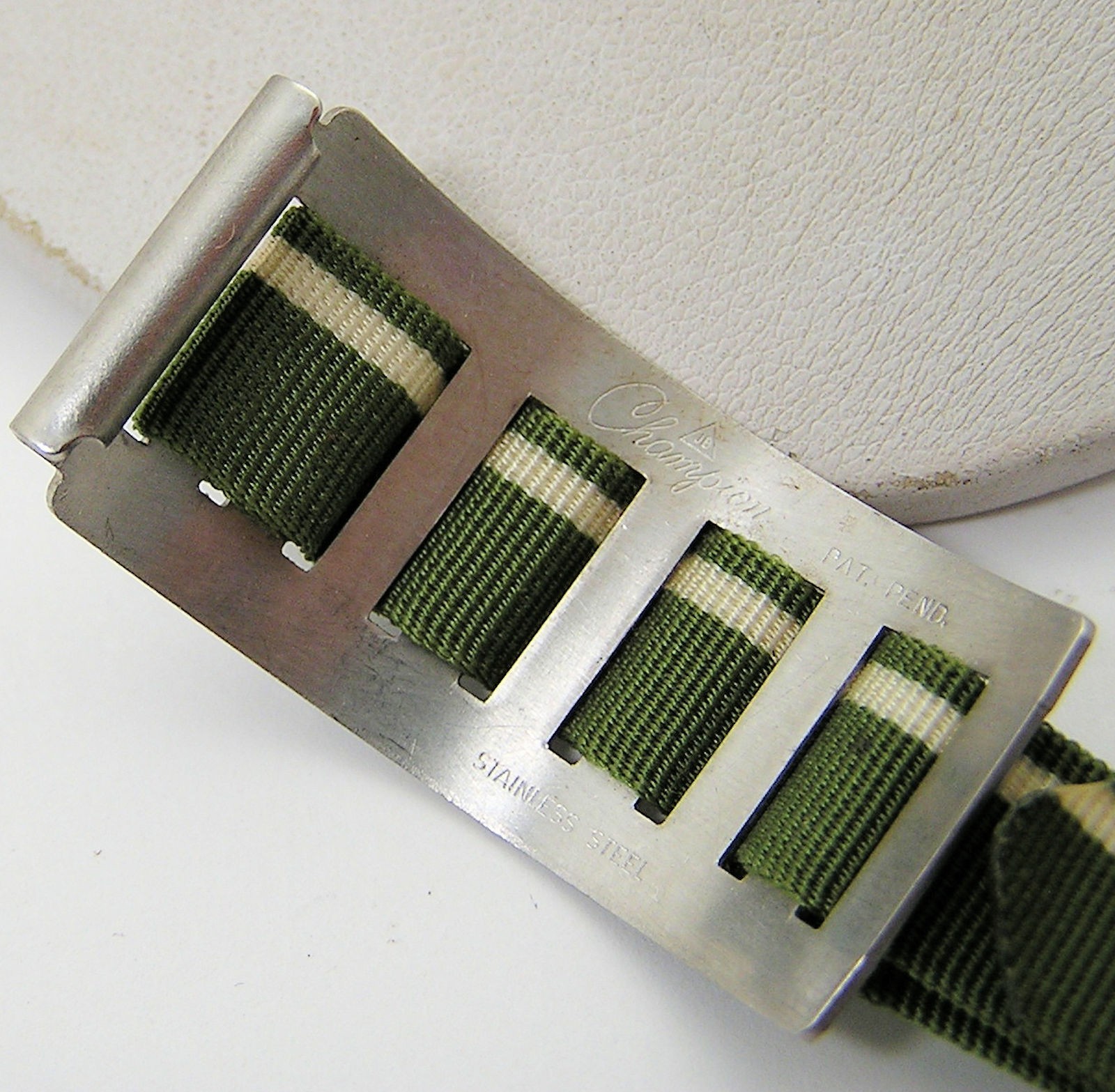 Vintage NOS ? J.B. Champion Perlon Rally Sport 3/4″ Stainless & Nylon Watch Band