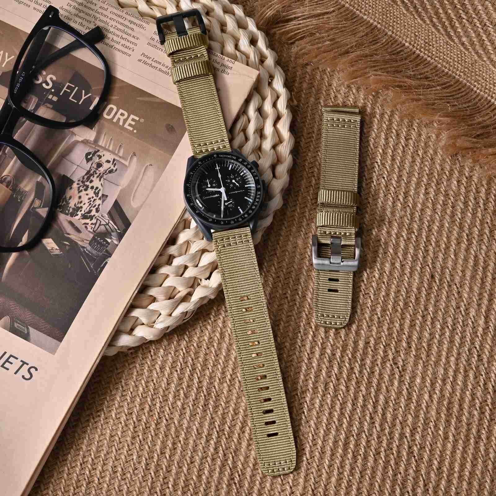 ANNEFIT Weave Nylon Watchband 18mm 19mm 20mm 22mm 24mm,Quick Release Watch Strap