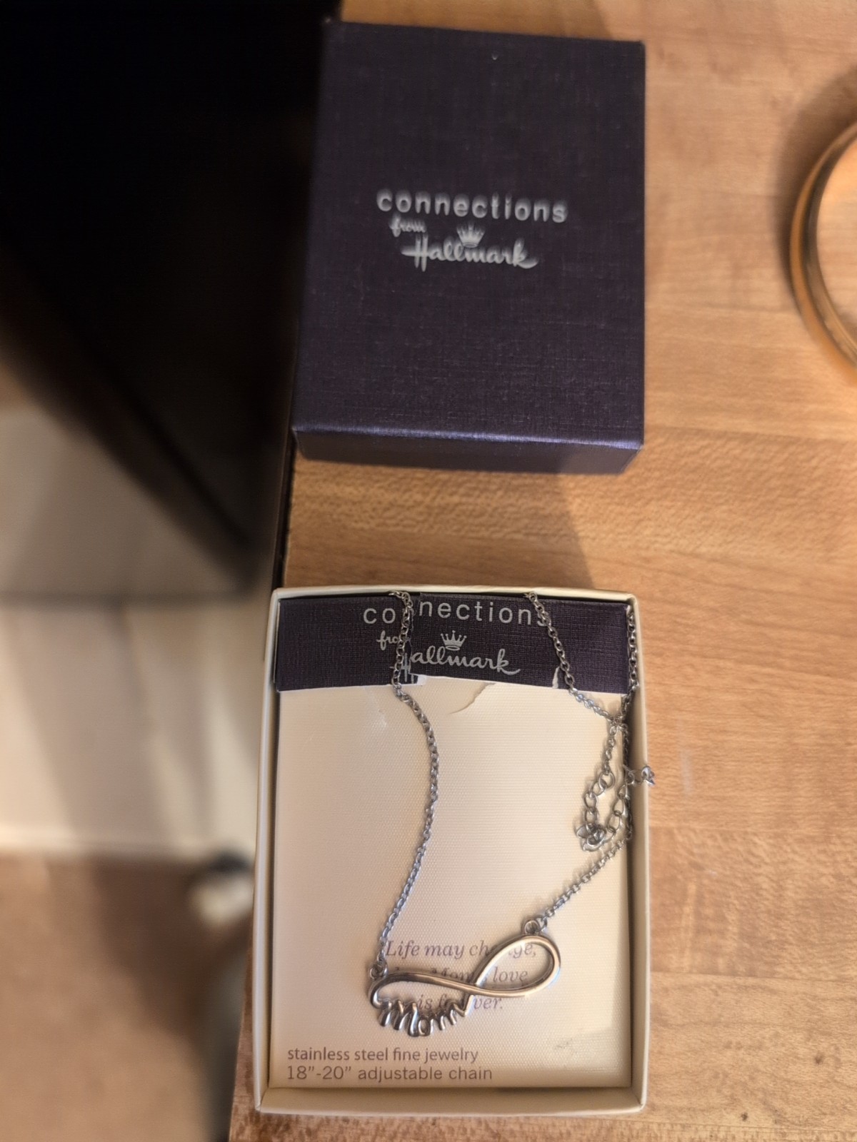 New Connections from Hallmark Stainless Steel- MOM pendant 18-20”chain