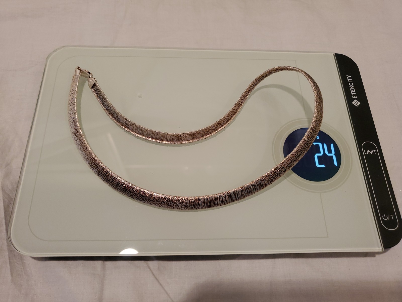 Vintage Milor Sterling Silver 925 Italy Necklace Choker with Box 24 grams
