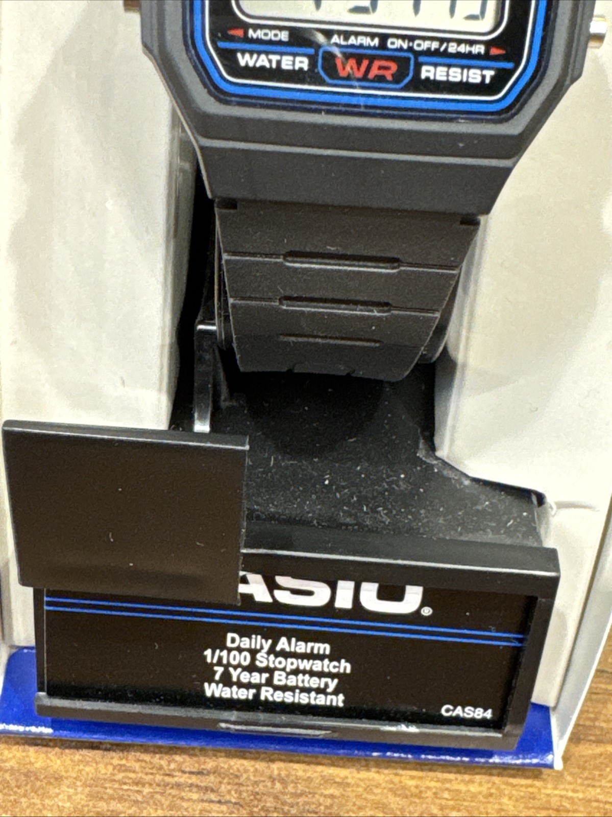 CASIO F91W-1 Digital Watch Black/Blue Resin Band Sports Watch Brand New