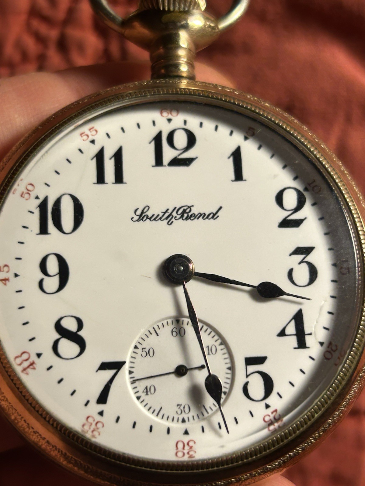 South Bend “Studebaker “ Railway Pocket Watch Gold Filled Or Layered !