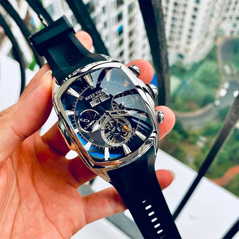 RGA3069 Automatic Tourbillon Watch Men 316L Stainless Steel