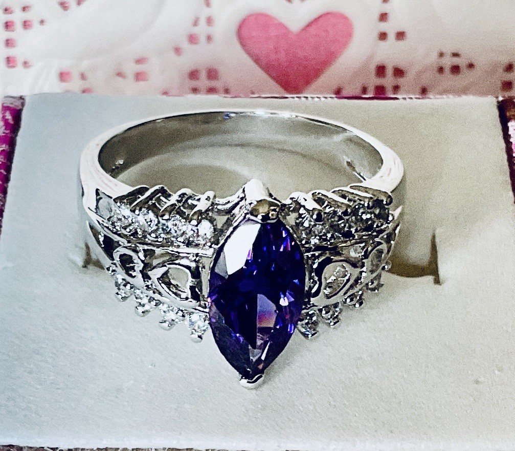 AMETHYST RING – 10X5mm Or 1.0ctw – Marquise Cut – Silver Setting!!!