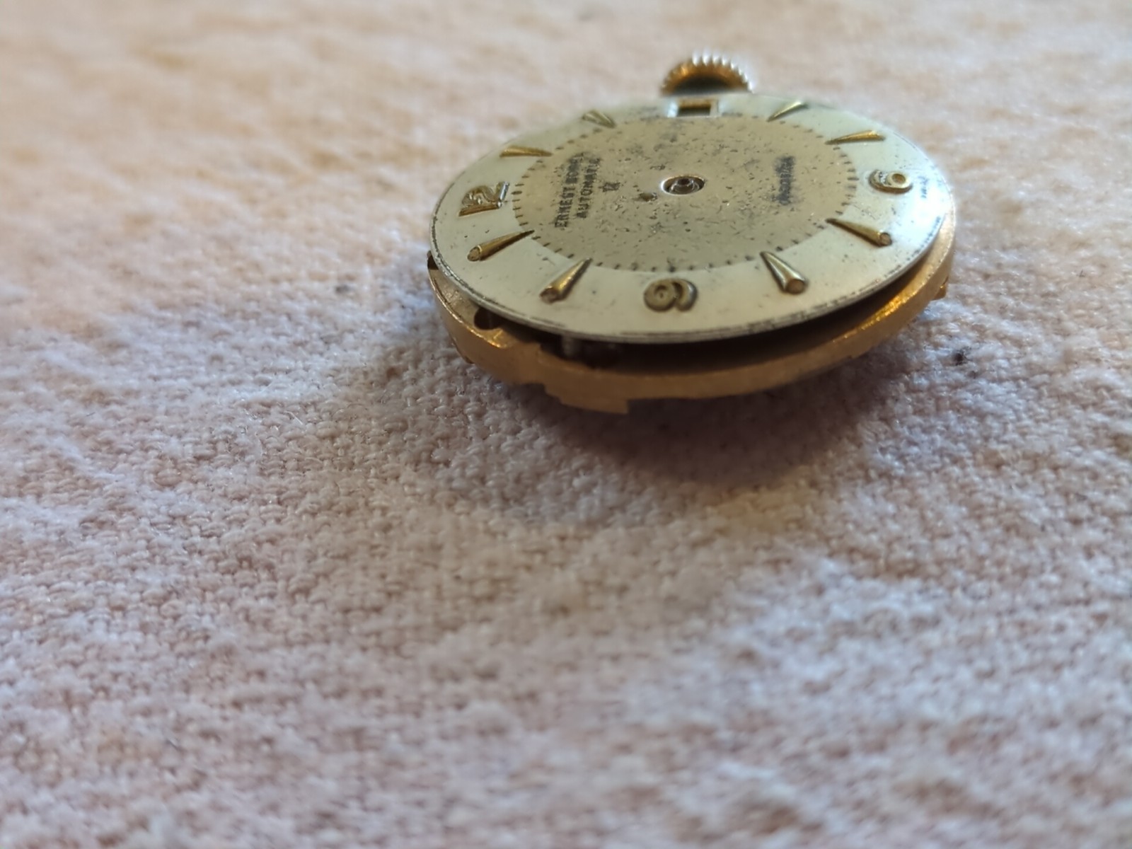 Ernest Borel Automatic Cronostar with Date. Includes Dial, Case, and Parts. Look