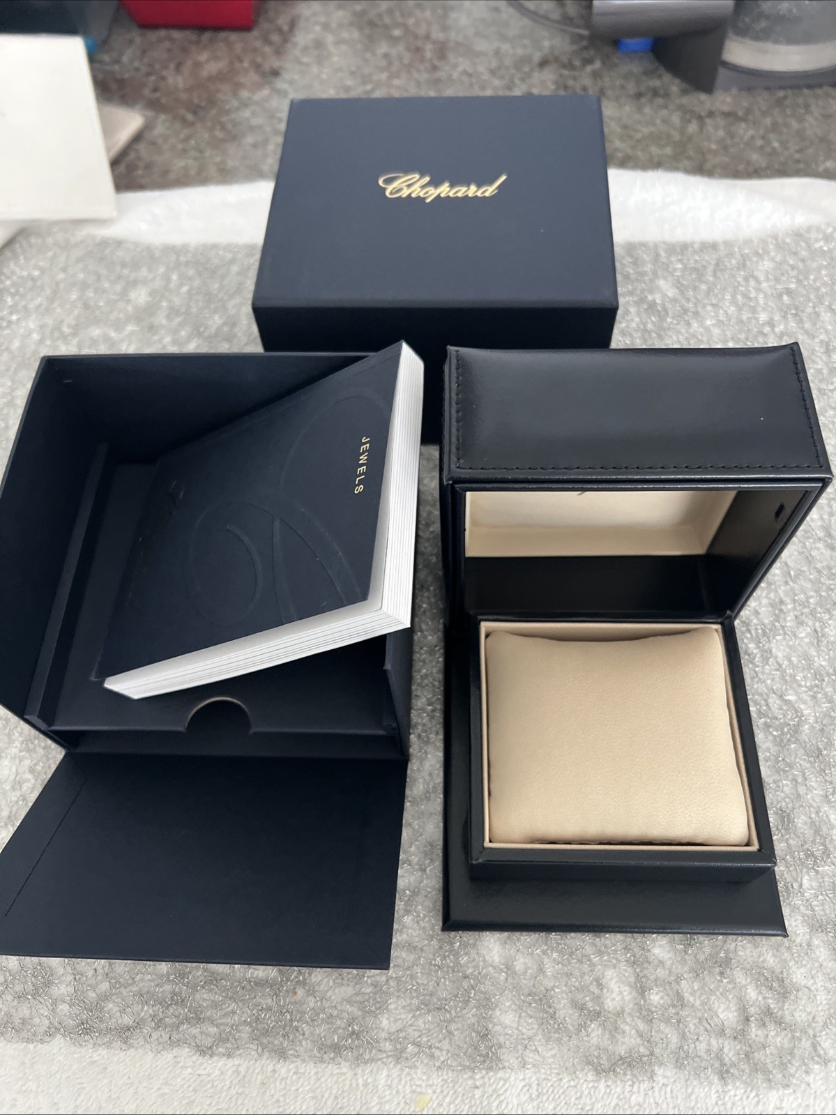Chopard Jewelry Storage Case Dark Blue, Classic Luxury, Empty Box 4″x4″x2″