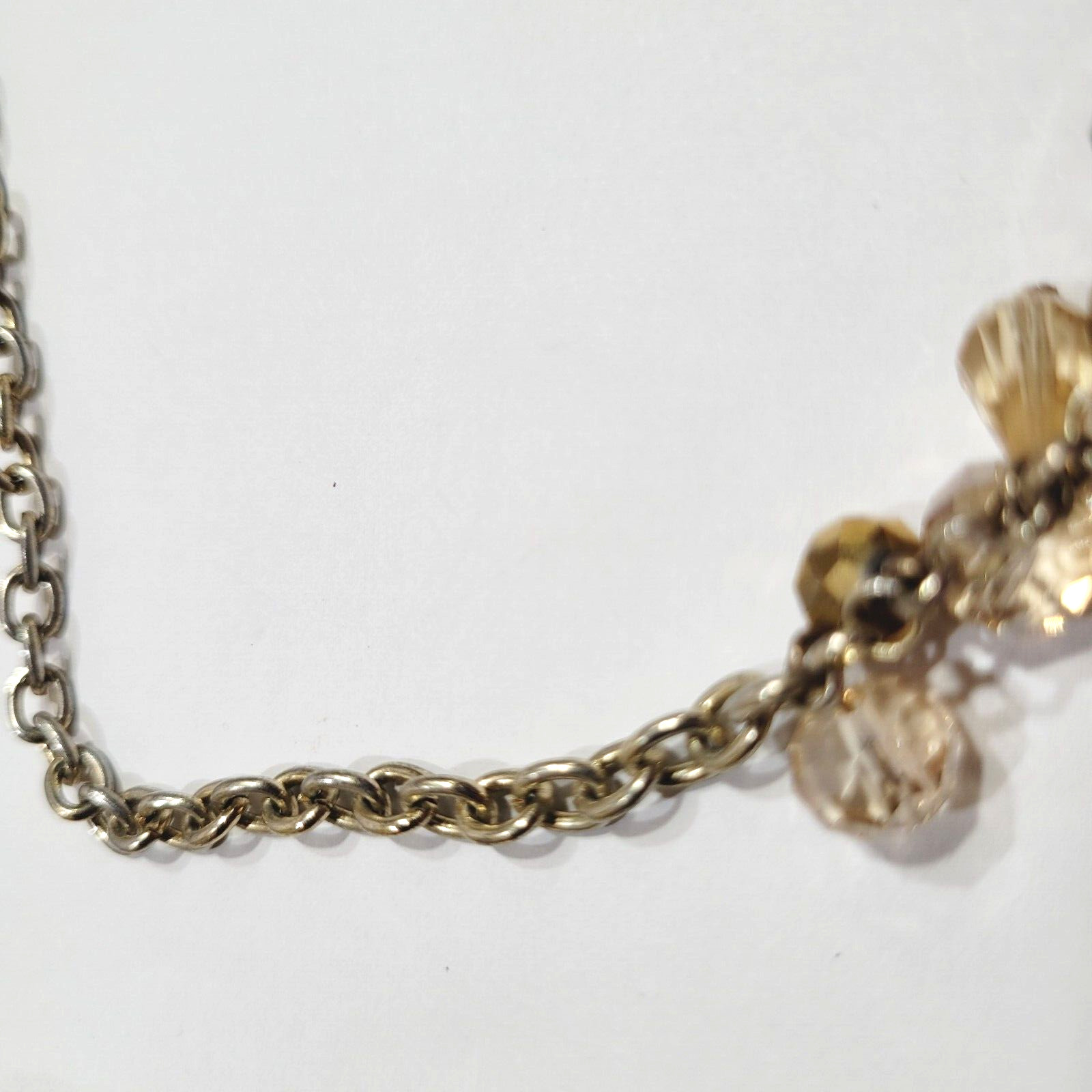 Chunky Cluster Statement Multi Colored Faceted Glass Charm Drop Necklace 21 Inch