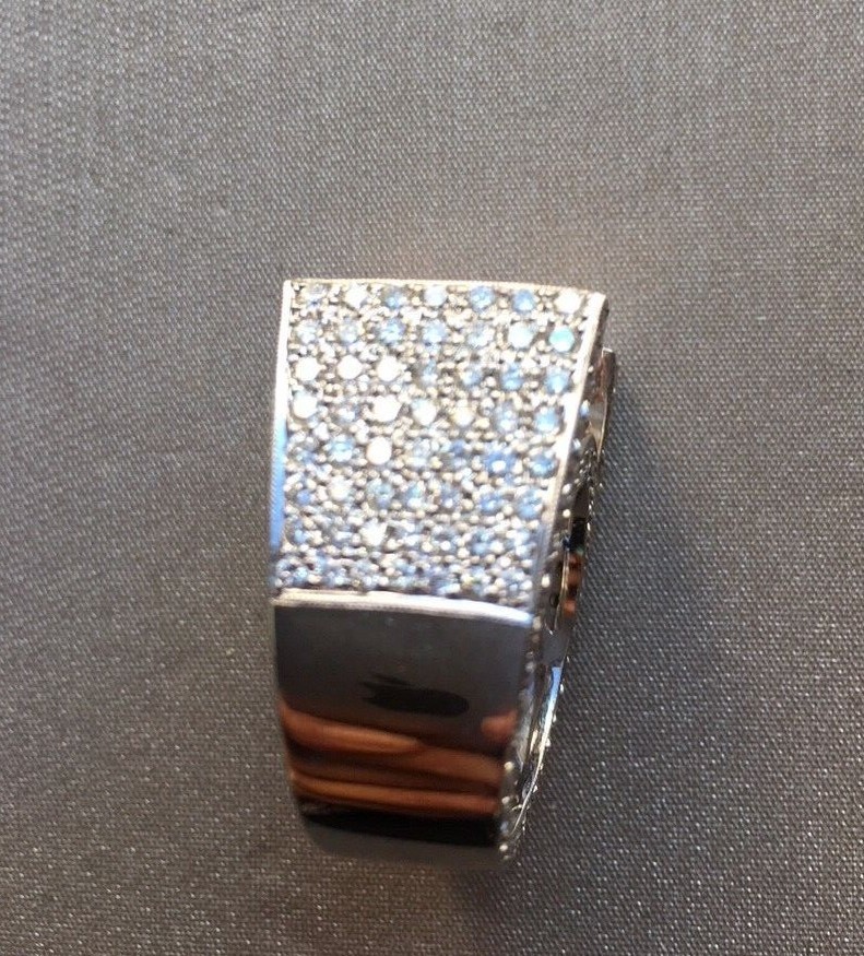 Estate Fine large peach colored Morganite in a gorgeous diamond setting