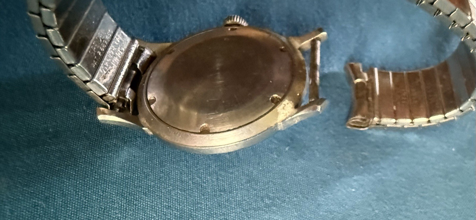 Wittnauer Vintage 1950s Manual Mechanical Watch Silver Dial Arabic 16mm Band