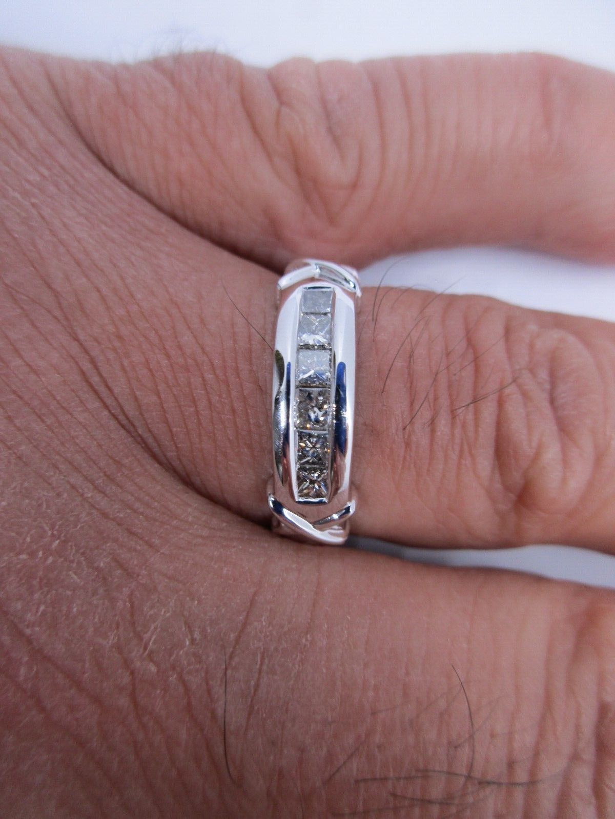 14K White Gold Diamond Wedding Band Diamond=1.00 Carats F-SI1 Value=$5,750