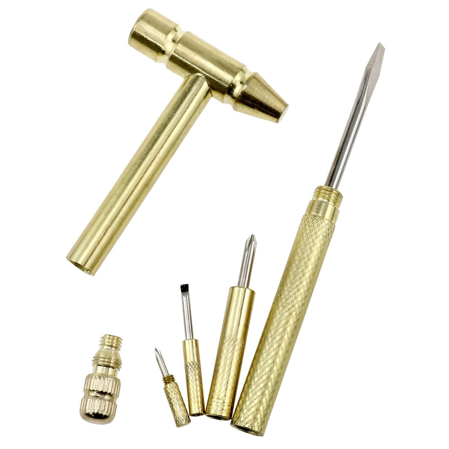 1 PCS Micro Copper Hammer 6 In 1 Multifunction Mini Tiny Screwdriver Jewelers