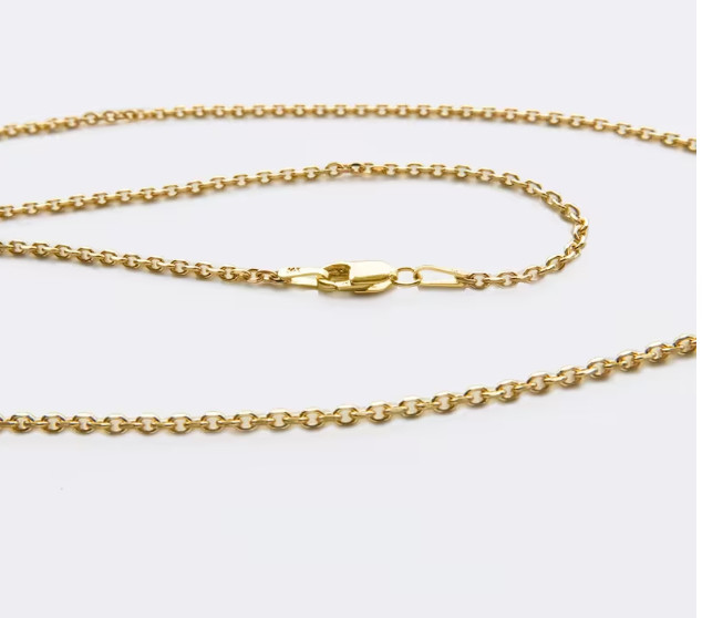 14k Yellow Gold 18″ Cable Link Pendant Chain/Necklace 1.9 mm 2 grams RCAB50