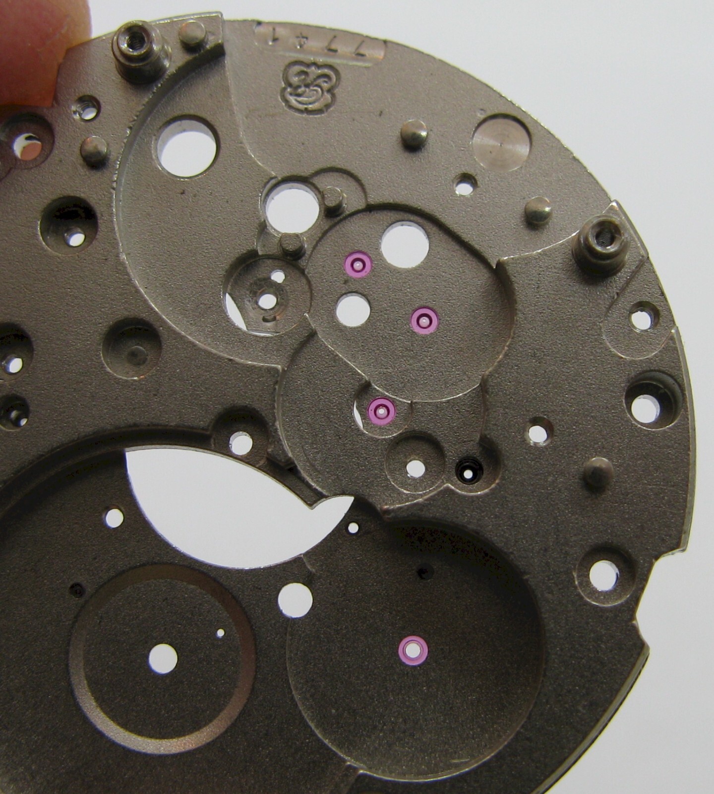 Chronograph watch caliber Valjoux 7741 7740 part #100 main plate