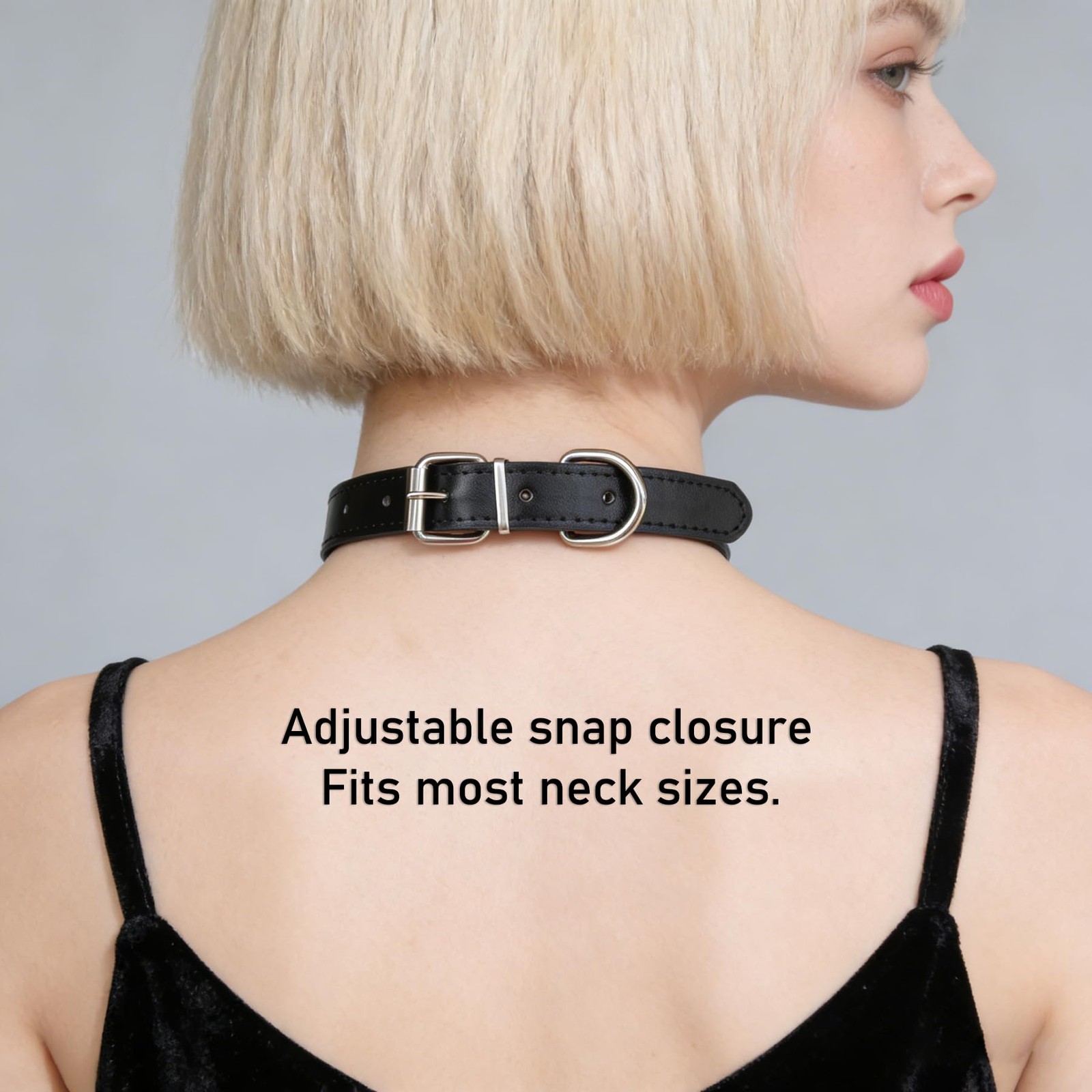 Black Choker Necklace Collar and Leash Set for Women,Gothic Punk Rave Cosplay…