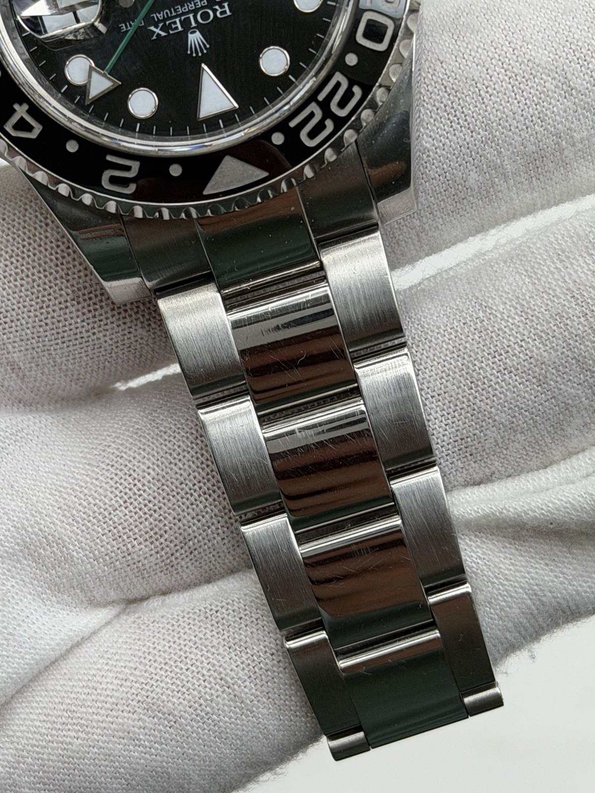 Rolex GMT-Master II 116710LN Silver Oyster Bracelet with Black Bezel W/ CARD