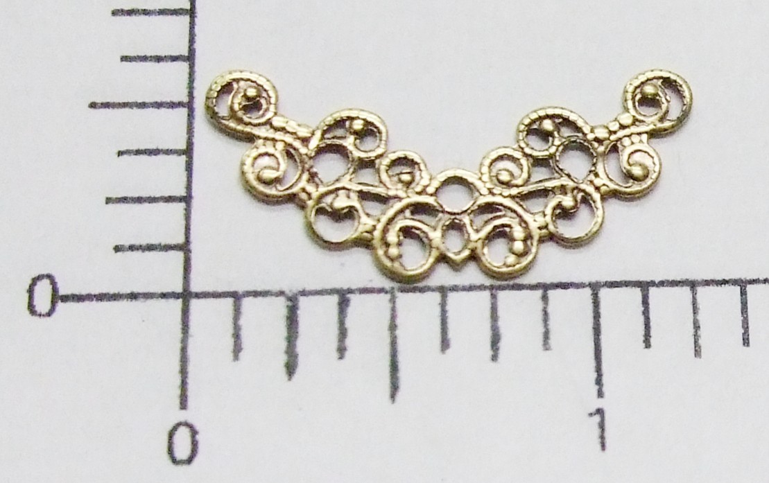 24583 2 Pc. Brass Oxidized Filigree Arch Finding Jewelry