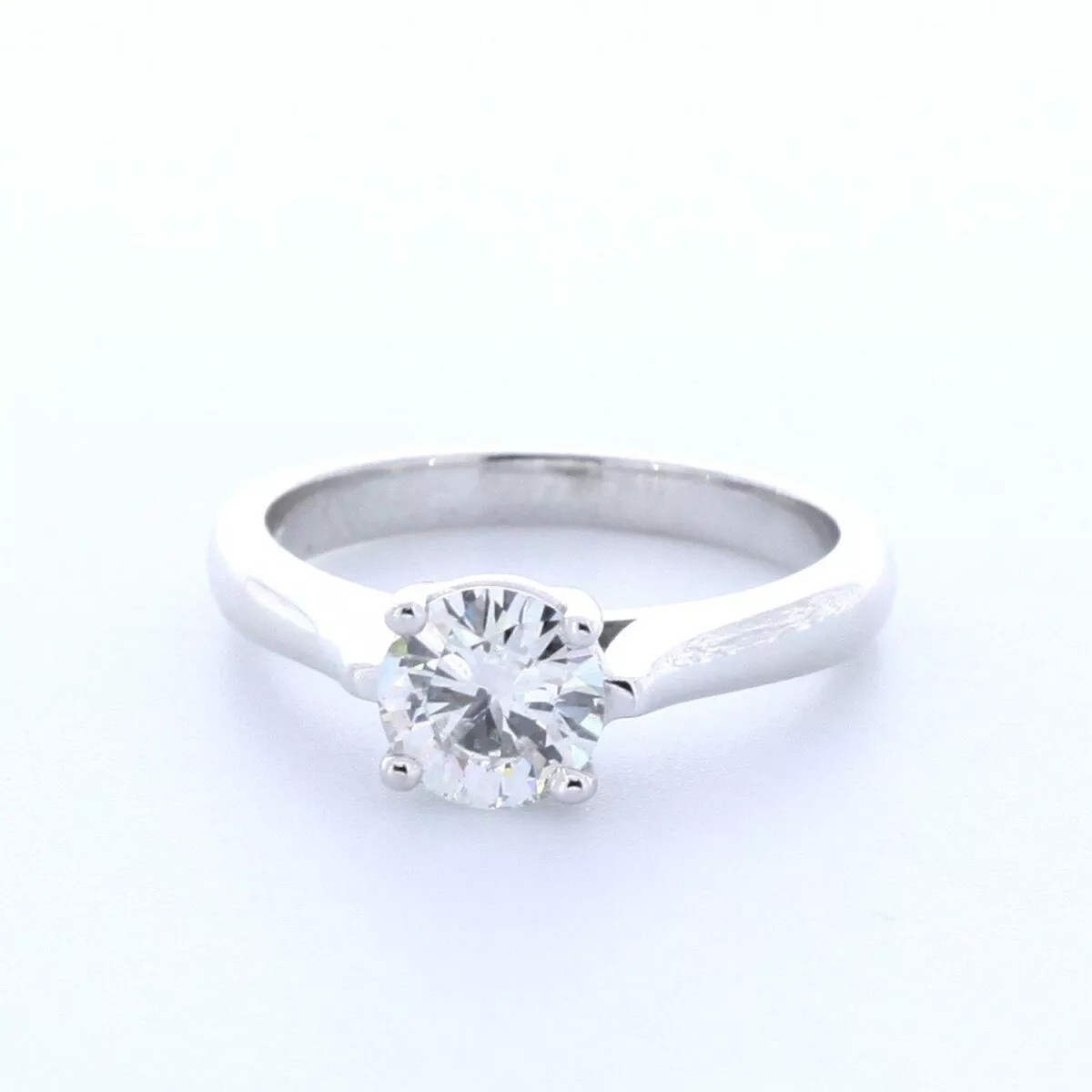 Classic Solitaire Engagement Ring 14K Gold 1.28 CT Round Lab-Grown Diamond E SI2