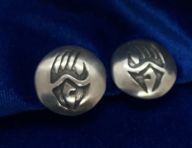 VINTAGE SOUTHWEST STERLING BEAR CLAW EARRINGS CLIP ONS