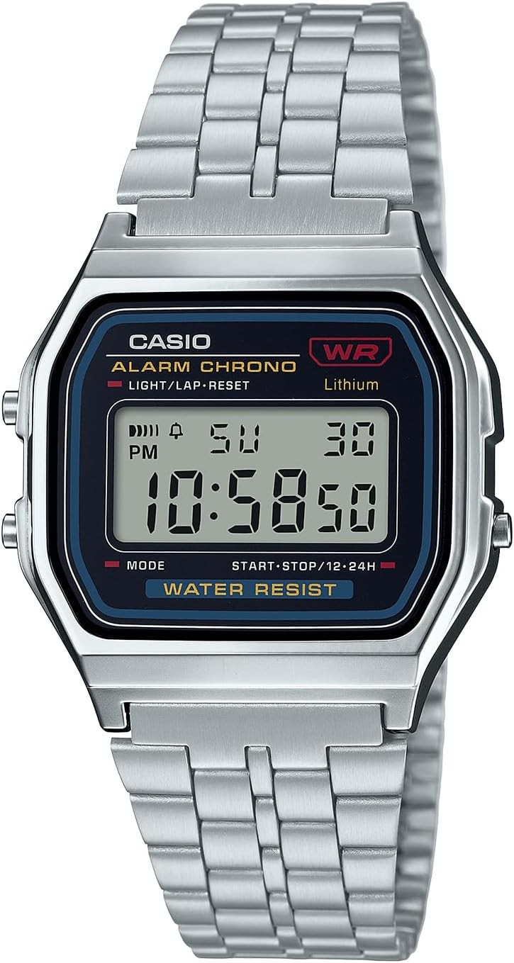 New Casio A158WA-1JH Mens Watch Silver Japan