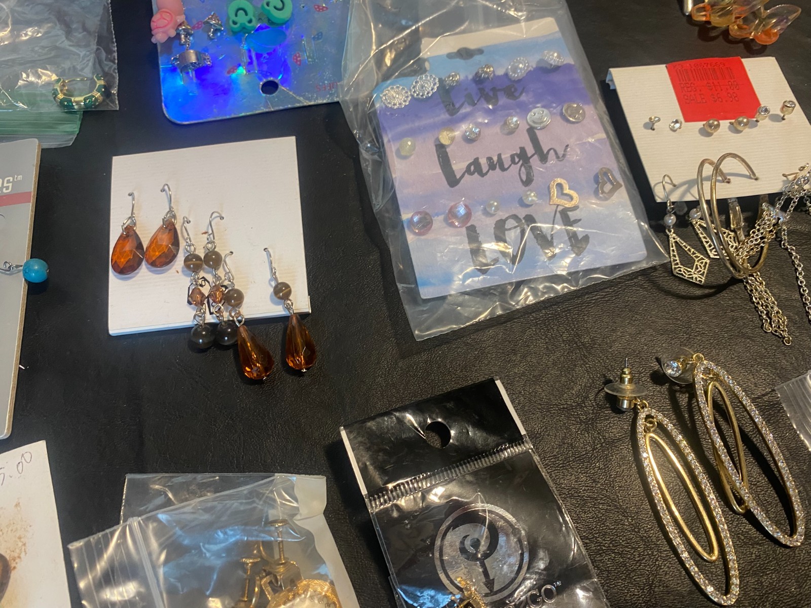 huge lot 80+ pairs earrings earring dangle stud hoop clip shop estate mix “R”