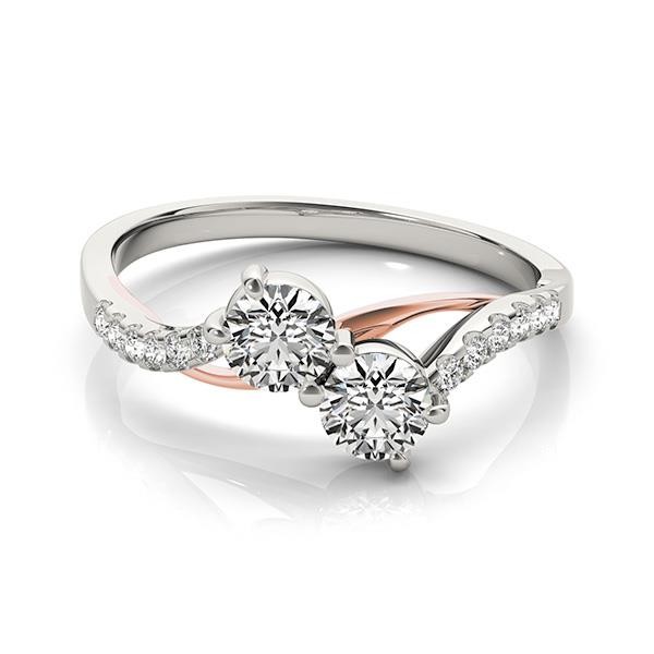 Lab Grown Diamond Forever Us Two Stone VS F 1.15 Carat Engagement Ring 14K Gold