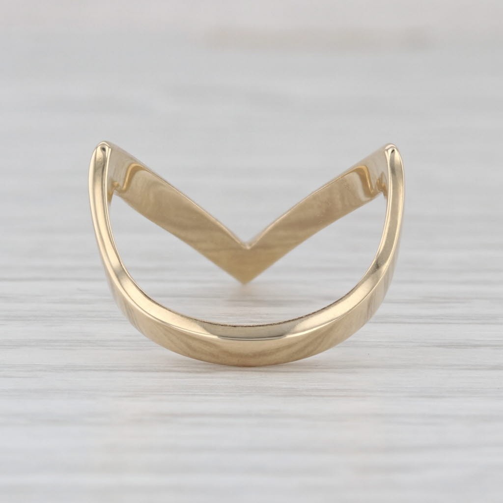 Contoured V Ring 14k Yellow Gold Size 6.75