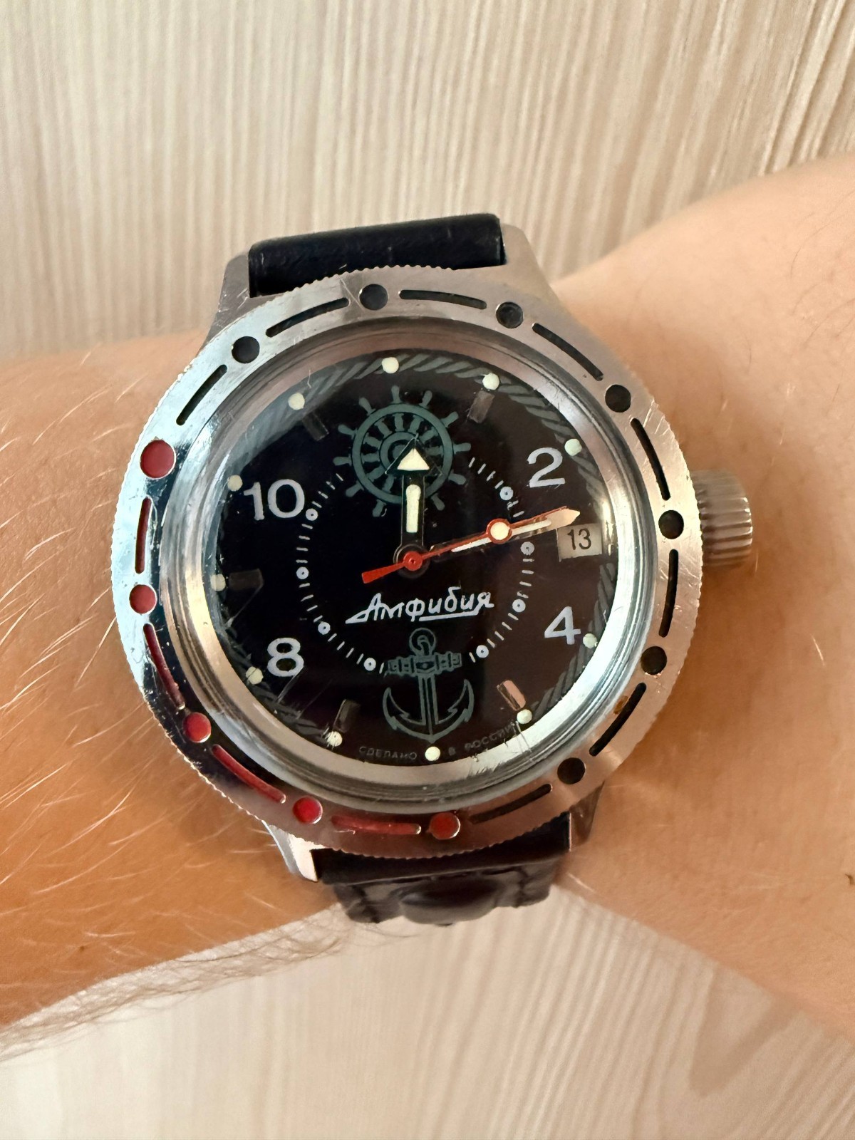 SERVICED/ USSR Vintage Vostok 2416B Amphibia Marine Anchor 200m Russian Diver