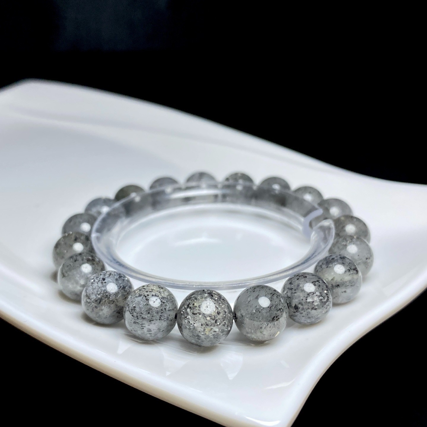 10.8mm Natural Super Seven 7 Black Mica Crystal Quartz Stone Bracelet