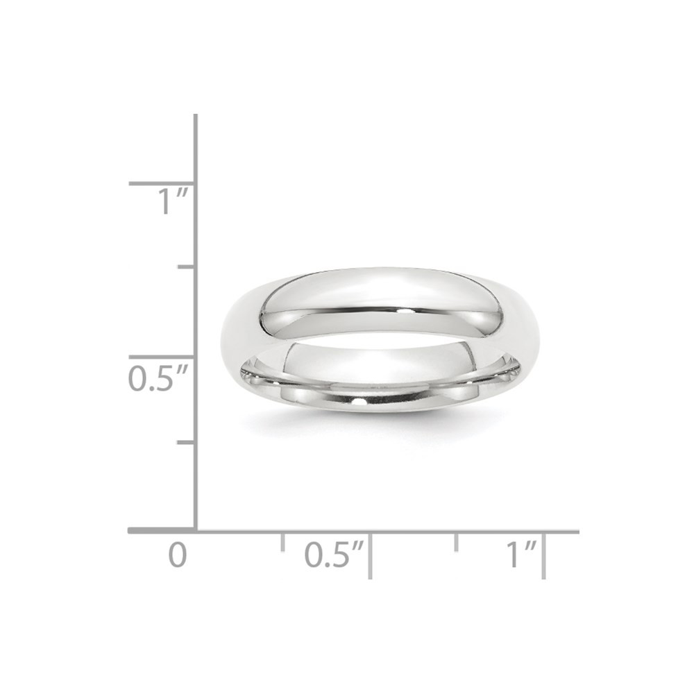 Platinum 5mm Lightweight Comfort-Fit Wedding Band Ring Size 8; Wt. 7.89 g