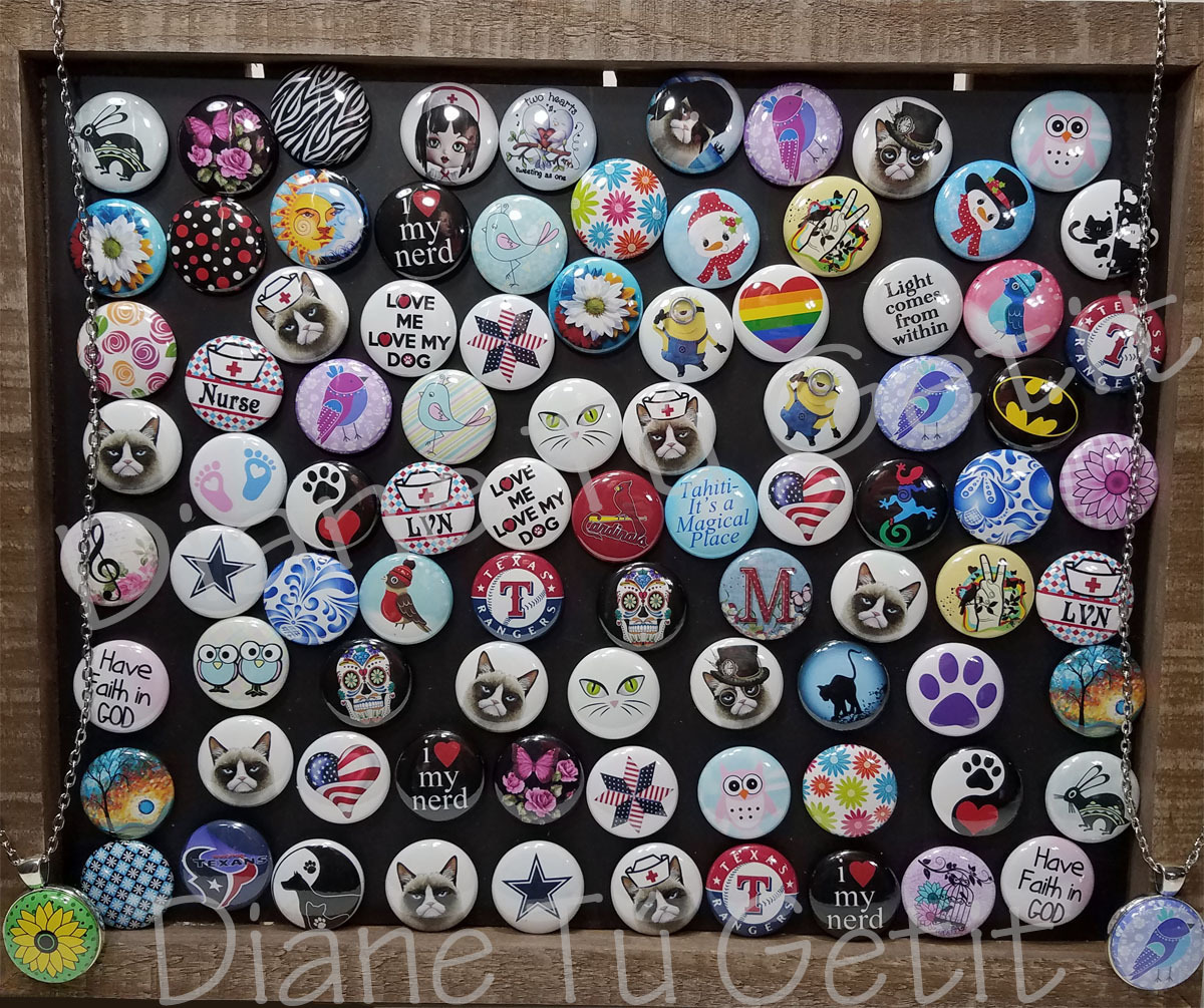 Watercolor Interchangeable Magnet Inserts for Magnabilities or 23mm Pendant Tray