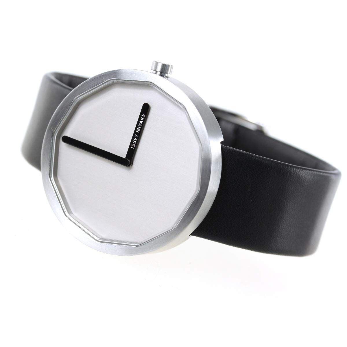 ISSEY MIYAKE TWELVE NY0P004 Gray Quartz Leather Men’s Watch New in Box