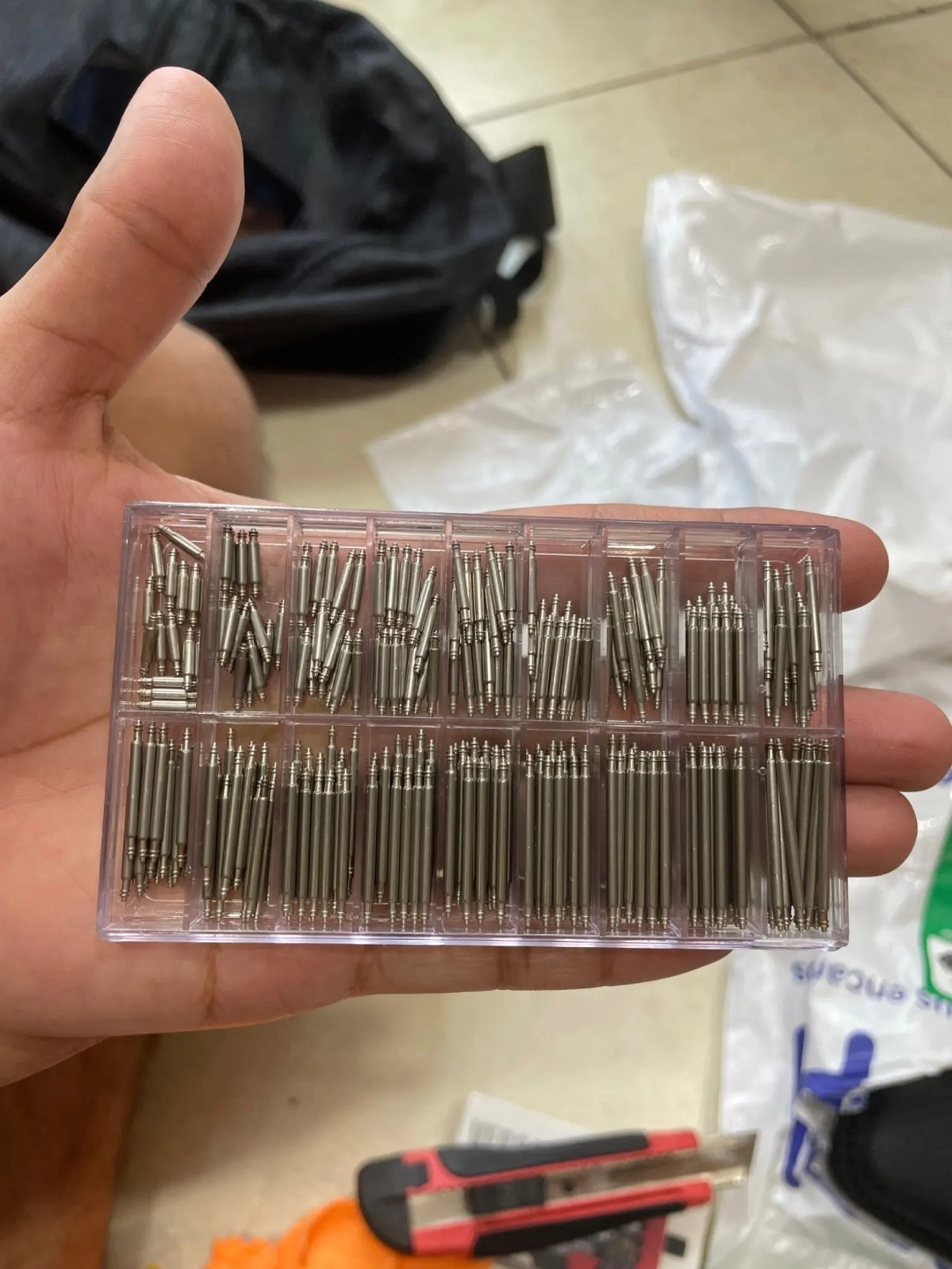 360pcs Watch PINS SPRING BARS Band Strap Link 8-25mm Repair Kit Stainless