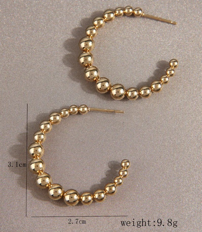 14K Gold Filled Chunky Large Polished Hoop Earrings for Women Statement Jewelry
